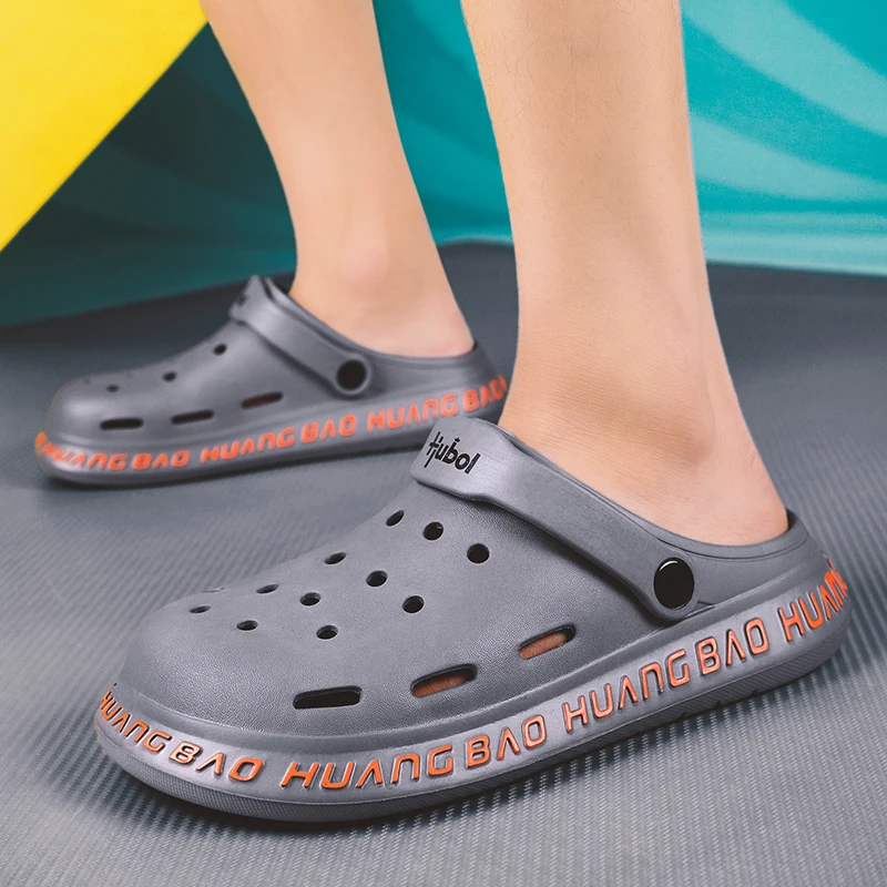 Новые Летние Женские Обувь Мужской Толстая Подошва Баоту Воздушная Подушка Половинки Сланцы Пляжные Сандалии.