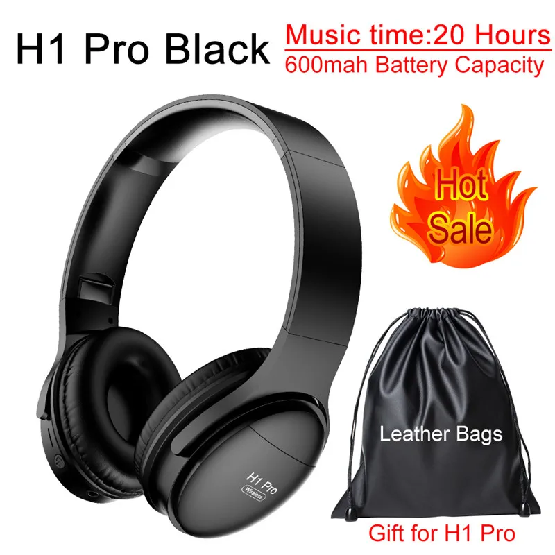 H1 Pro Black AWI H1 Pro Bluetooth наушники Беспроводные Наушники Накладные наушники с шумоподавлением Hi-Fi стерео игровая гарнитура с микрофоном Поддержка TF карты - Цвет: H1 Pro Black