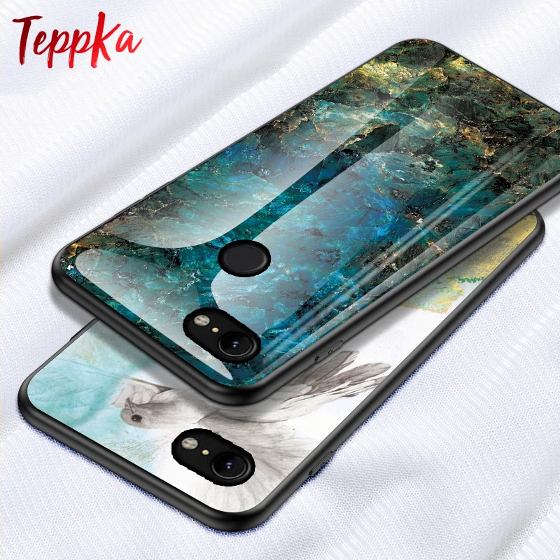 Чехол TeppKa для Google 3 XL роскошный стеклянный гибридный мягкий силиконовый Жесткий 3A