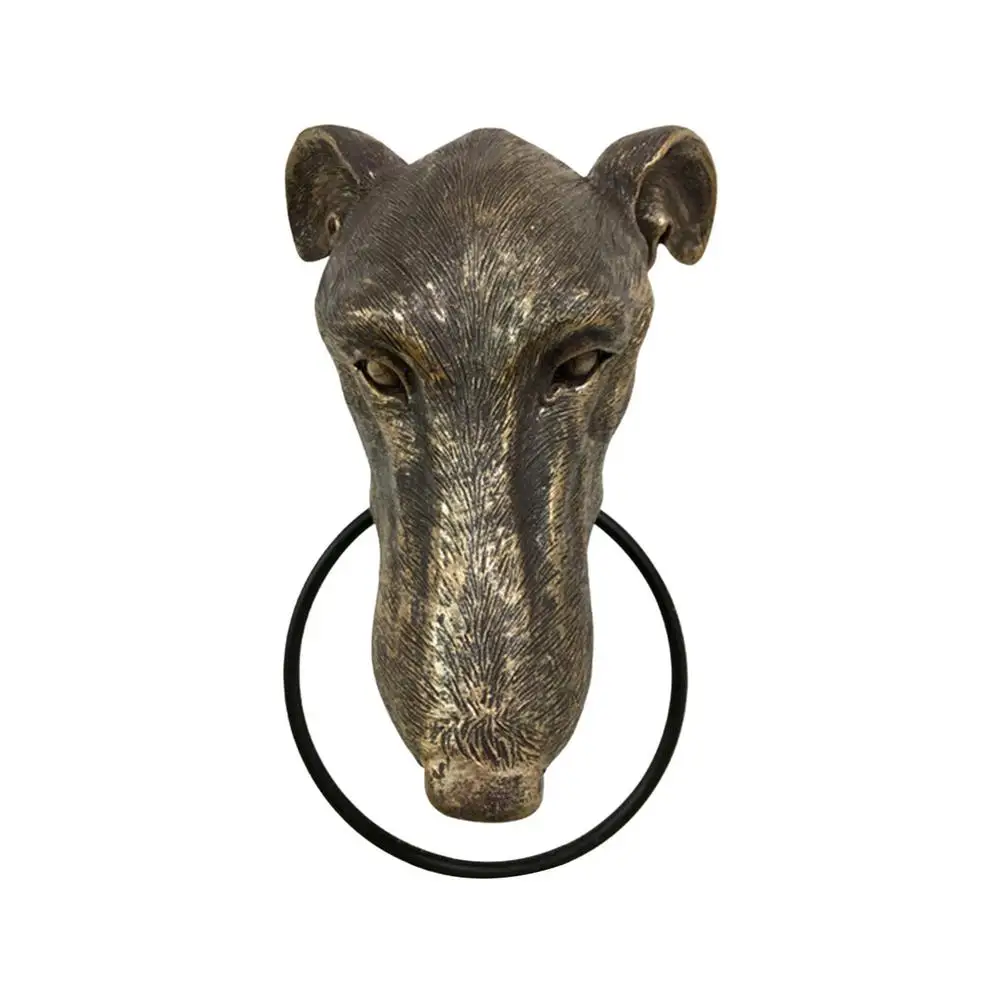 

Antique Door Knocker Animal Head Front Door Knockers Heavy Duty Pull Handle Knob Rings Dog Bat Head Door Knockers Funny Resin Pu