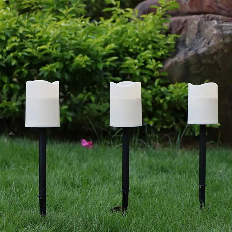 3 или 6 шт. светодиодный сада декоративные фонари на солнечных батареях Свеча