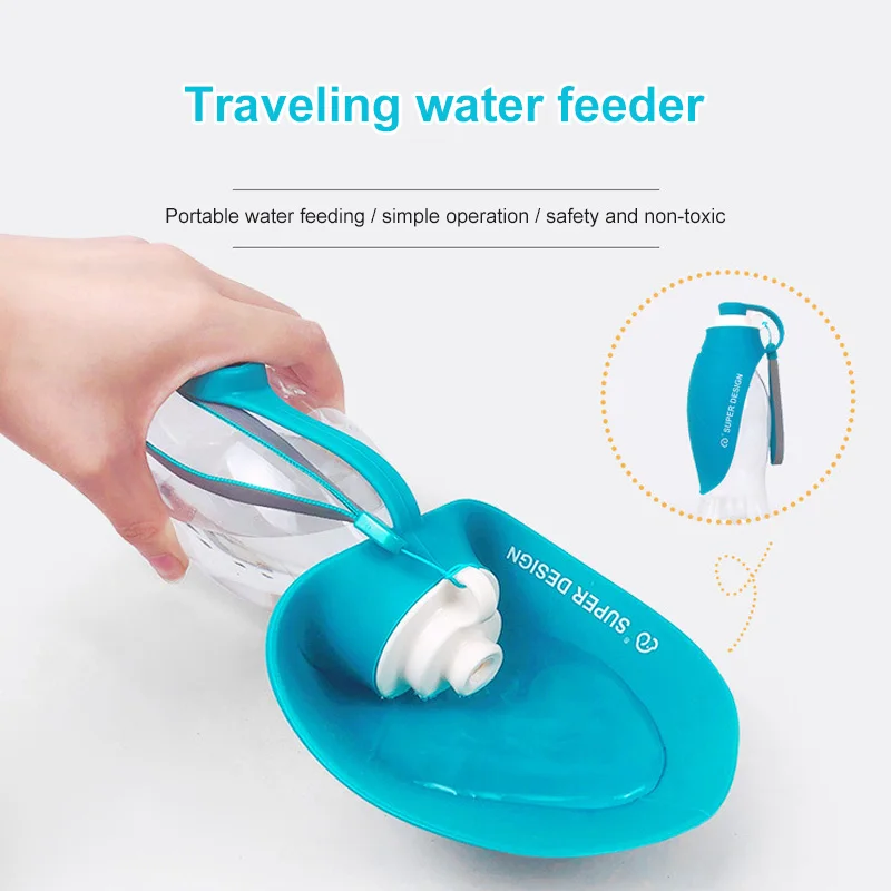 

580ML Portable Pet Cups Drinking Bottle Dog Cat Health Feeding Water Feeders Travel Cups ABS Drinking Products Water Dispenser