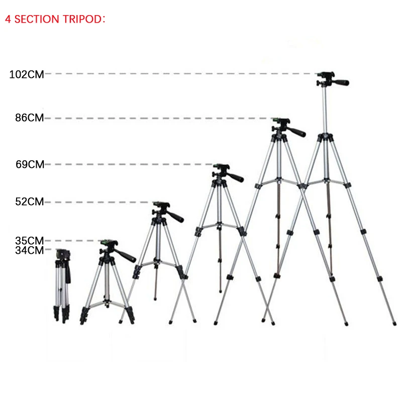 Легкий алюминиевый мини штатив с 4 секциями Универсальный для камеры фото Gorillapod