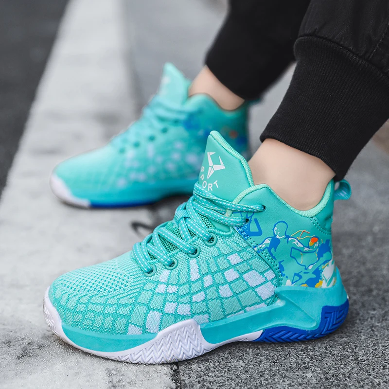 Баскетбольные кроссовки для мальчиков Нескользящие повседневная спортивная