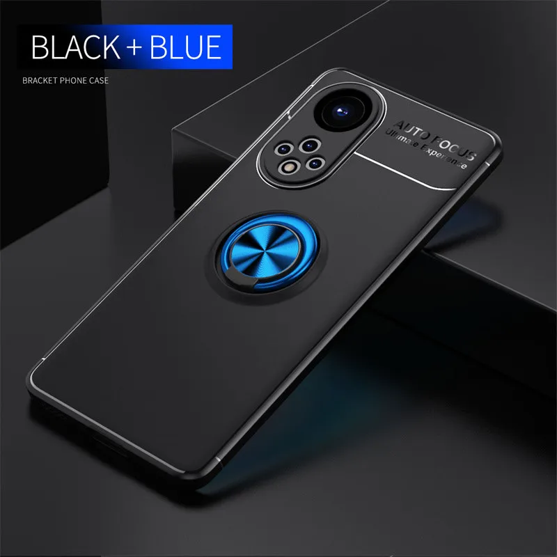 Holder Cover For Honor 50 Case For Honor 50 Capas Back Shockproof TPU Soft Ring Magnetic For Cover Huawei Honor 50 Fundas 6.57
