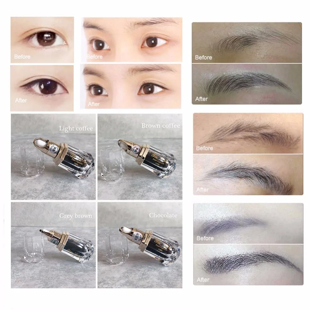 Оригинал 1 бутылка бровей Татуировка губ постоянный пигмент для перманентного