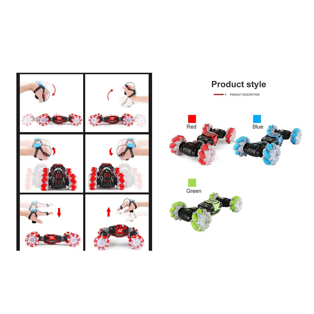 

Double-Sided Stunt Car Gesture sensor remote control stunt watch rollover twisting toy car body deformation off-road vehicle