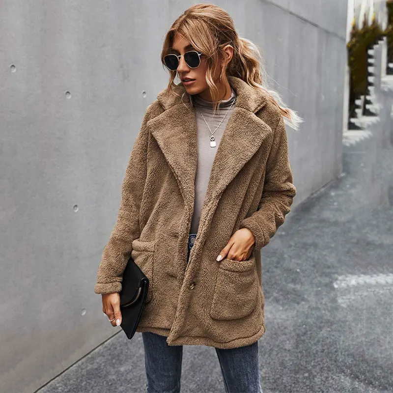 2020 Autumn Faux Fur Coat Women Teddy 