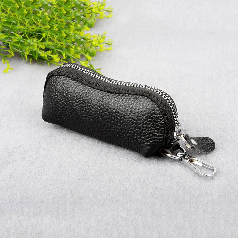 

Free Shipping portable small Leather car key bag small coin purse case