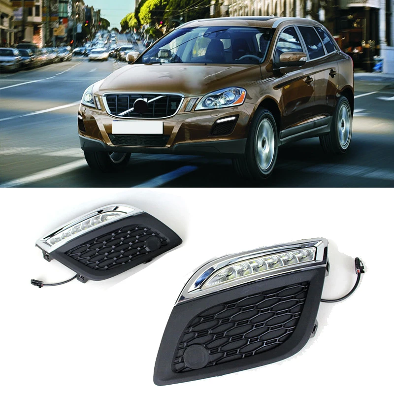 1 пара автомобиля светодиодный светильник для Volvo Xc60 2011 2012 2013 дневные ходовые огни