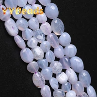 natural irregular purple lace agates beads smooth loose beads for jewelry making bracelet necklace accessories 15 strand 6 8mm