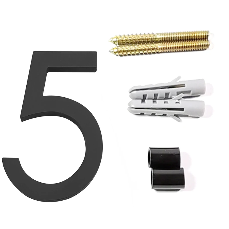 

3D Modern House Number Home Door Address Numbers Garden Door Plates Number Modern House Home Decor #0-9 Black