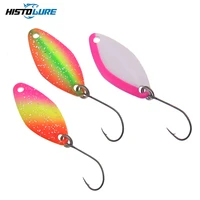 histolure 1pcs 1 8g 26mm micro colorful spoons trout spoon lures fishing spoon baits metal spinner bait two side color