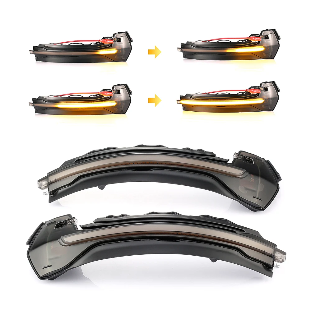 2 шт. динамический поворотов Светодиодный крыло Зеркало заднего вида Индикатор