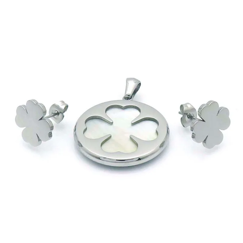 Новый кулон в виде ракушки Золотой/Серебряный из нержавеющей стали серьги с