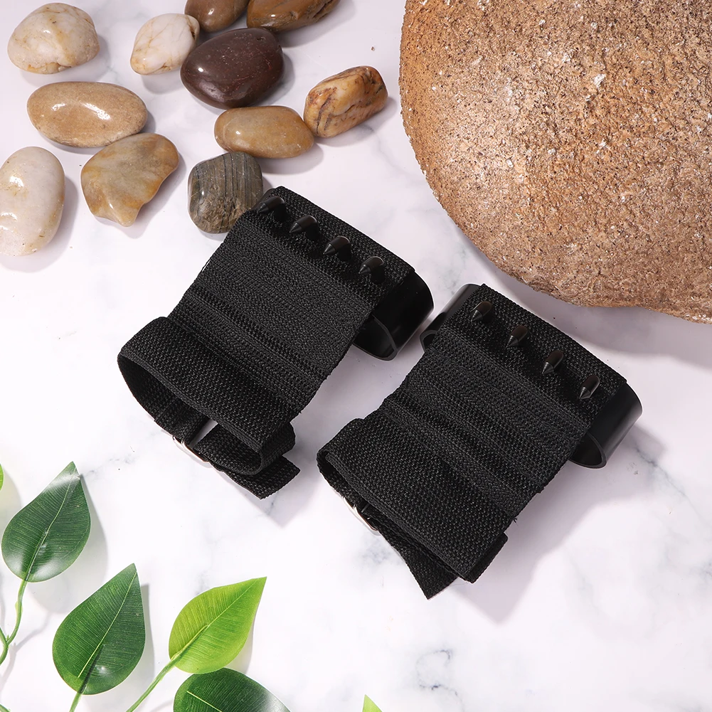 

2x4 зубца альпинистские скобы Pro противоскользящие крючки с шипами для рук браслет для дерева стены скалолазания