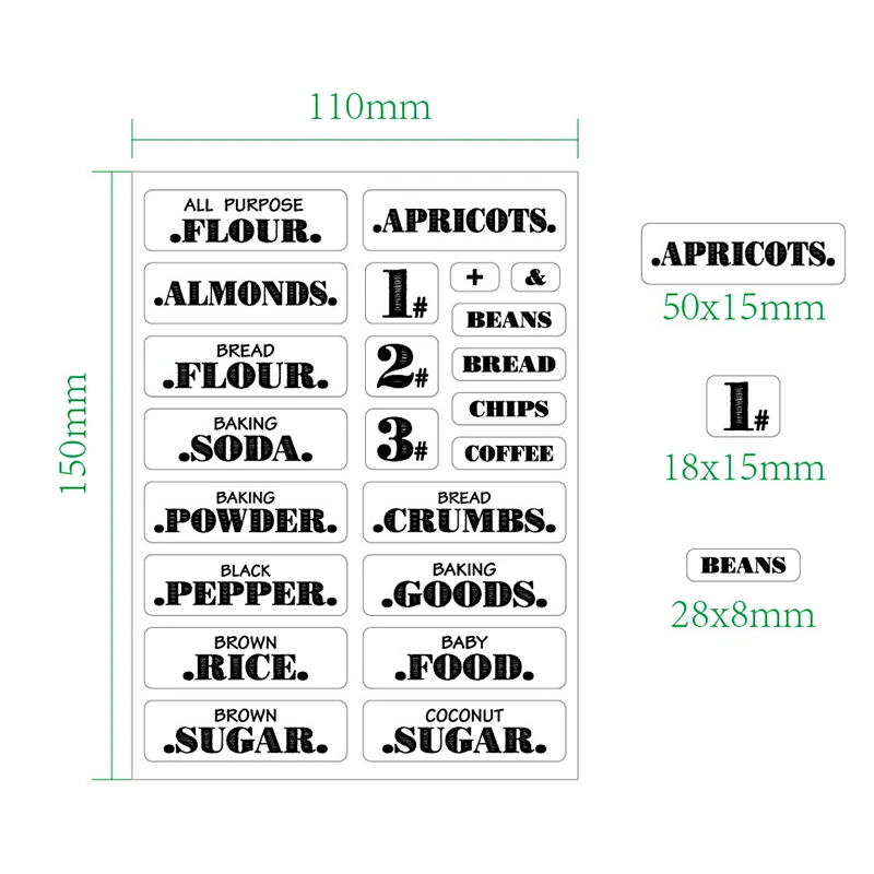 

6 Sheets Farmhouse Pantry Labels Transparent Waterproof Pantry Stickers Food Jar Labels For Pantry Organization Kitchen Tools