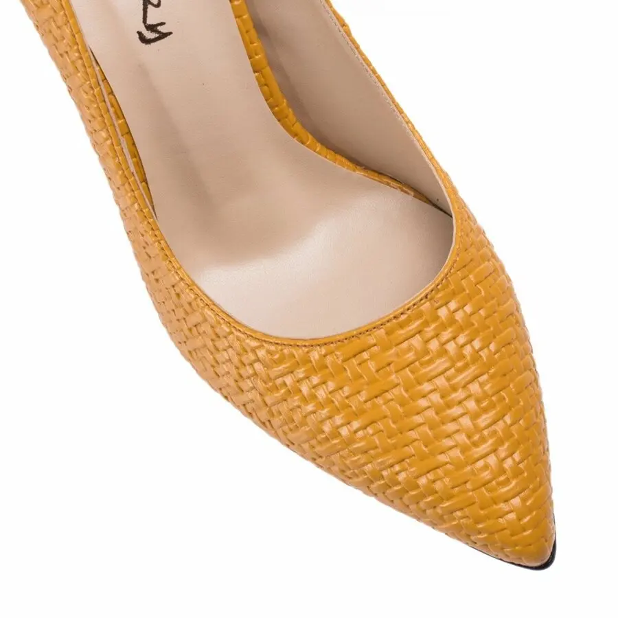 

Heels Women 2021 Deery, Yellow Knit Pattern Women'S Stiletto