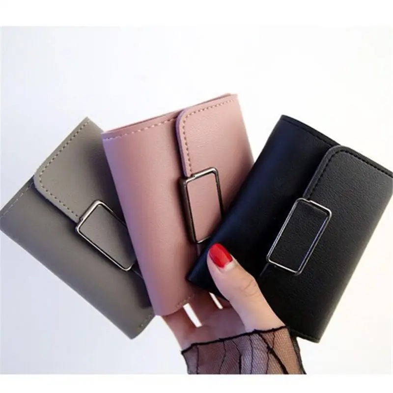 

Ladies Short Wallets No Zipper Designers Fashion Famous Brands Luxury Womens standard wallets genuine interior compartment