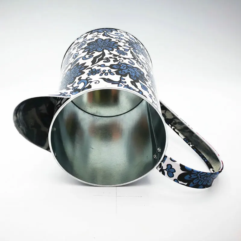 Металлическая ваза для цветов высокая оцинкованная Цветочный кувшин