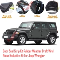 door seal strip kit self adhesive window engine cover soundproof rubber weather draft wind noise reduction fit for jeep wrangler