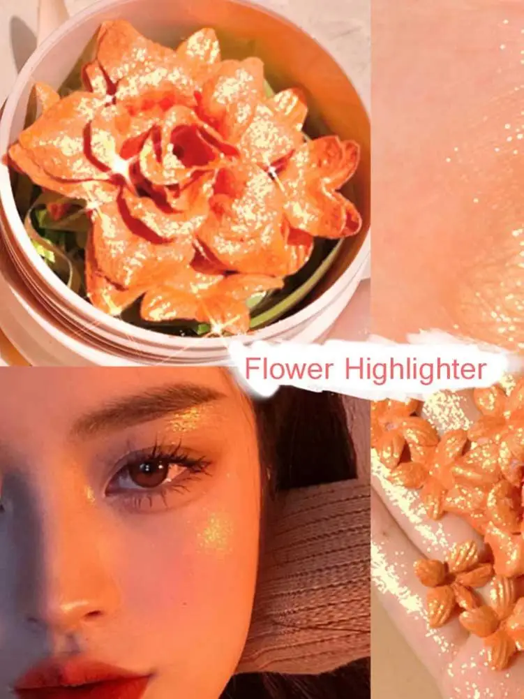 

2 Color Highlighter Powder Glitter Palette Makeup Glow Face Contour Shimmer Highlight Cosmetics With Brush