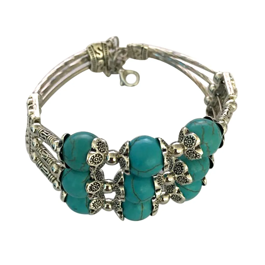 Модный женский многослойный Шарм с бусинами из камня браслет подарок на удачу