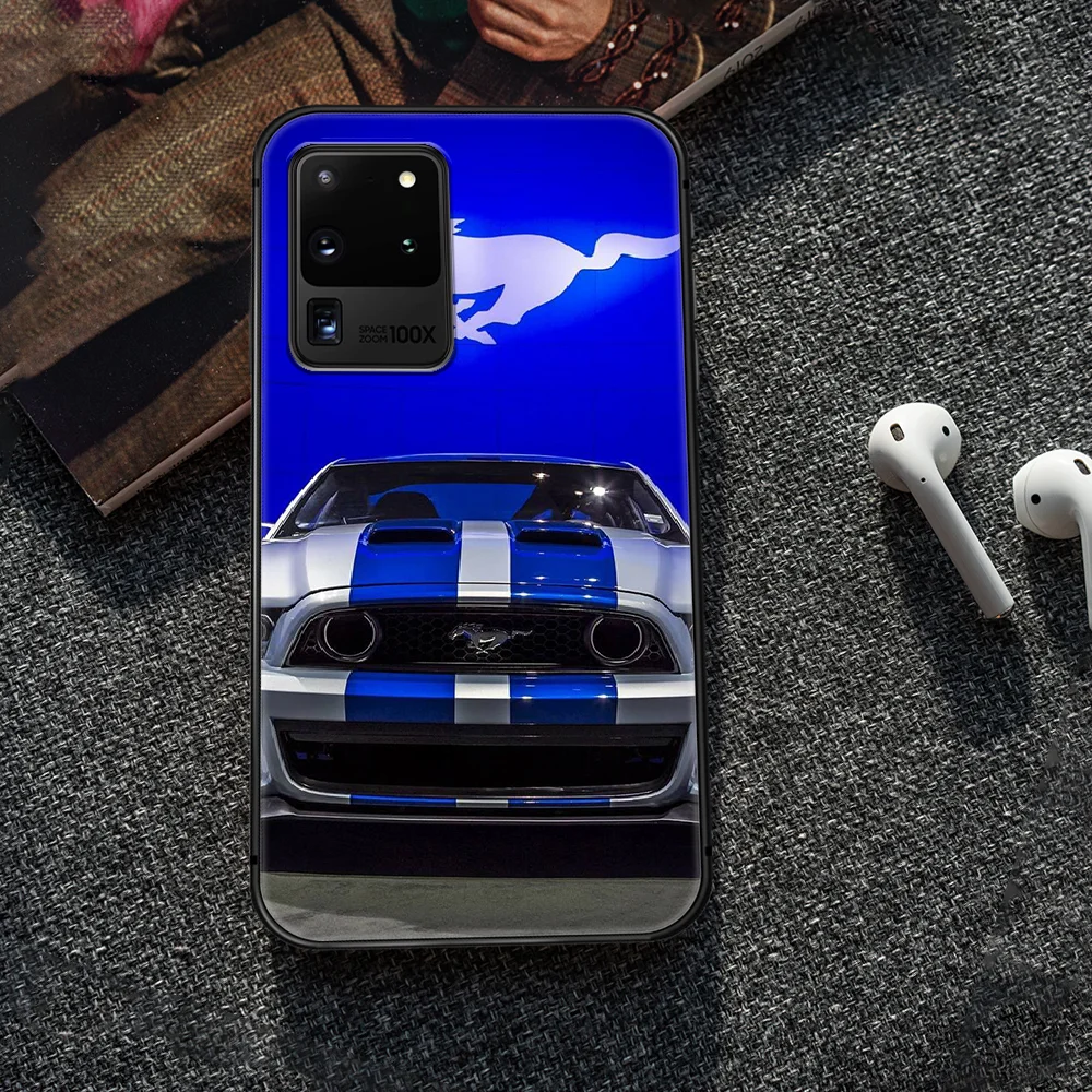 

mustang Sports car Phone Case Cover Hull For Samsung Galaxy S 7 8 9 10 e 20 FE edge uitra plus Note 9 10 20 black Funda 3D