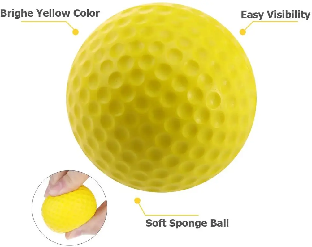 18 шт. мячи для гольфа мягкие тренировок в помещении и на улице из мягкой пены