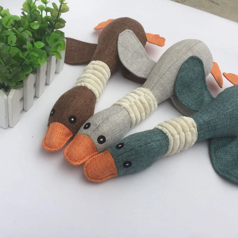 

Lovely Funny Interaction Cat Toys Wild Geese Pet Squeak Toys Duck Cat Plaything Sound Toys Linen Dog Chew Toys Pet Supplies