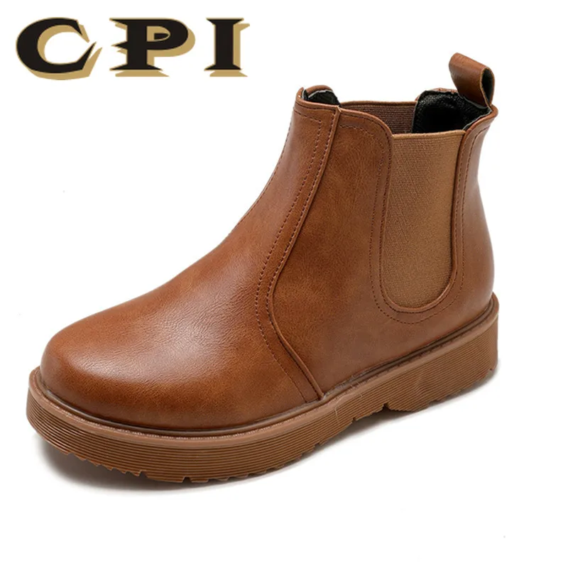 2019 г. новые ботинки в западном стиле женская обувь осенние Челси черные