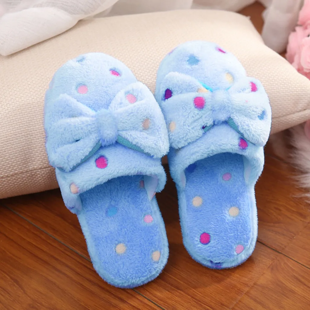 

New Warm Cute Bow Autumn Winter Woman Slippers Home Wear Sandals Woman Flats Plus Size Comfortable Platform Woman Wedges Shoes
