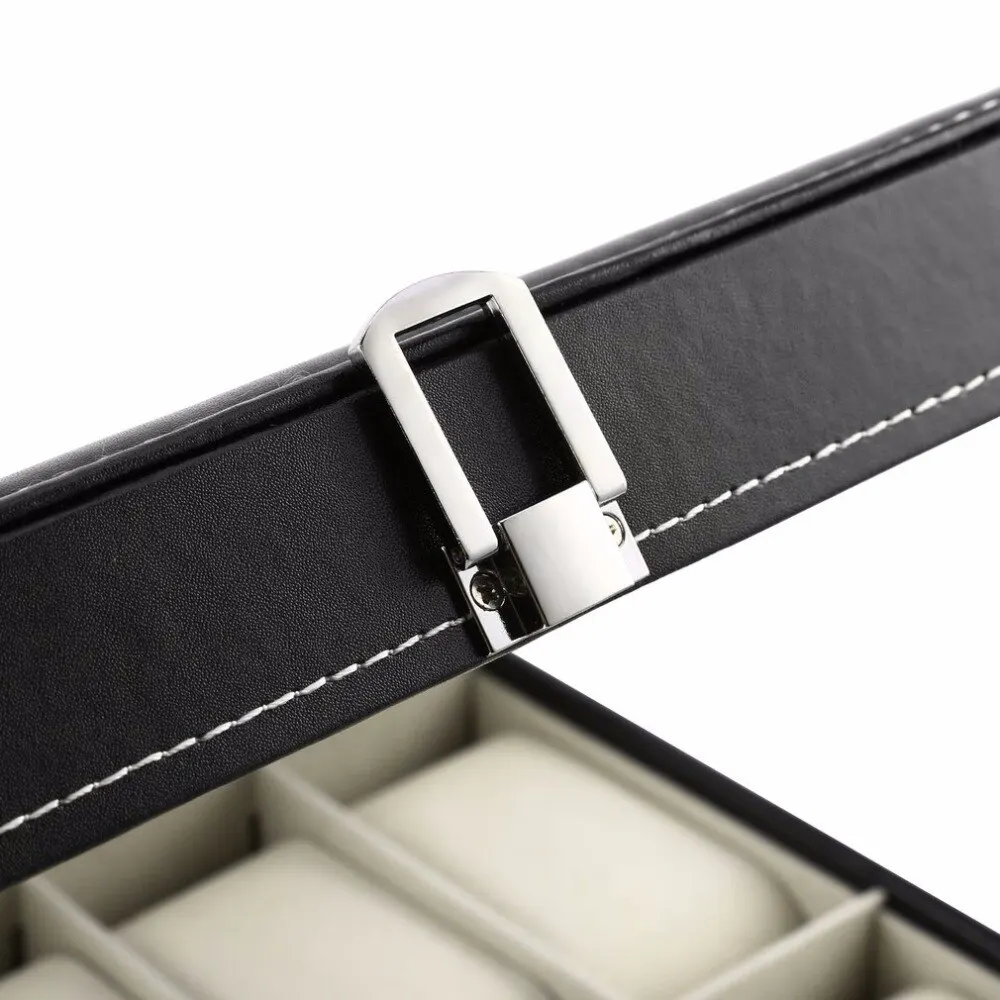 

PU Leather 10 Slots Watch Box Display Jewelry Storage Holder Organizer Case Professional Reloj Box Case 2020 New Arrivals