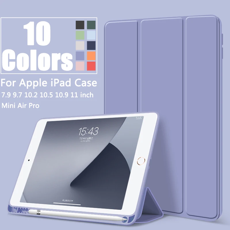 

Новинка чехол с держателем для карандаша для iPad Air 4 10,9 2020 10,2 7th 8th 9,7 Mini 5 Pro 11 10,5 Air 3 10,5 для Mini 5 поколения Чехол