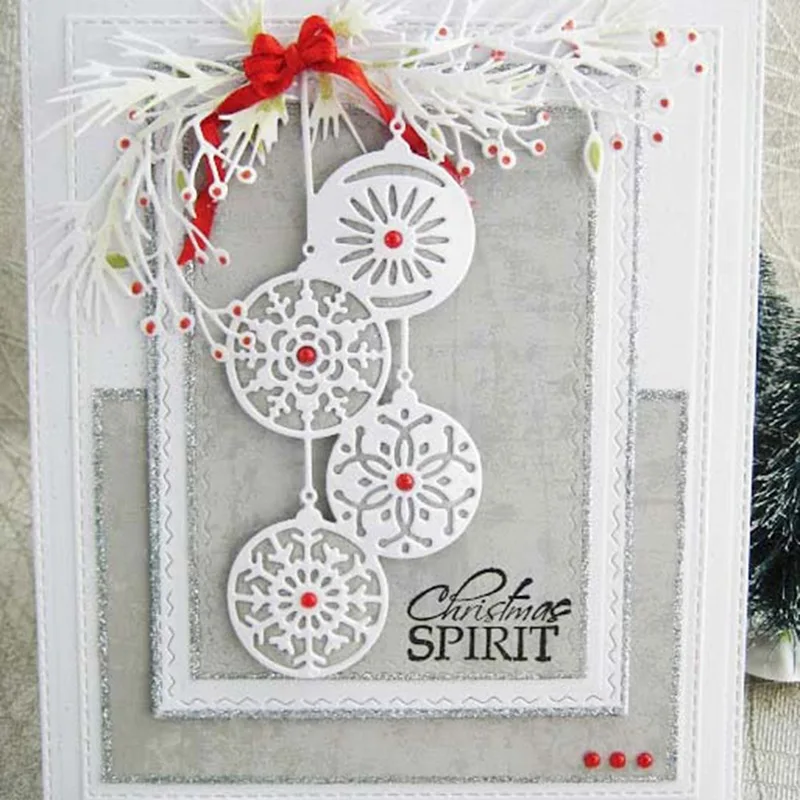 Снежинка цепочка штамп ремесло для резки металла 3D сделай сам скрапбукинг