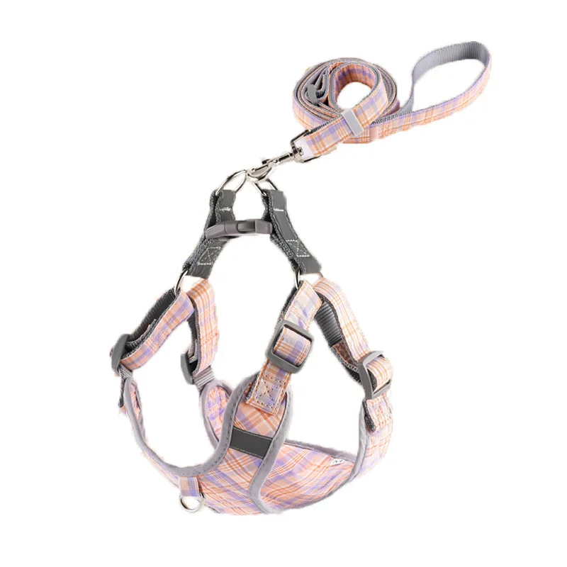 

New Style Suede Reflective Pet Harness Vest Style Dog xiong bei dai Small and Medium-Sized Pet Traction Rope
