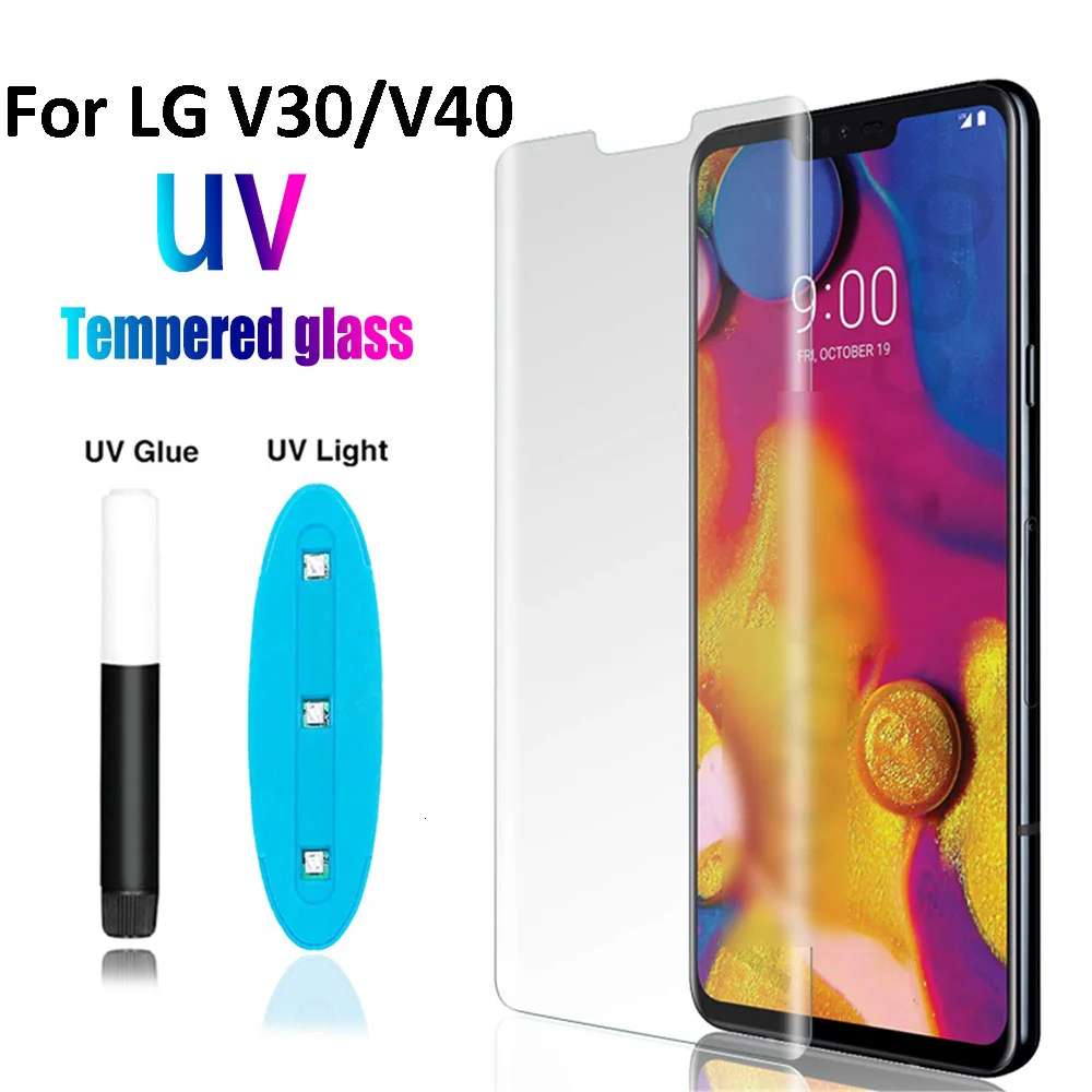 Защитное стекло закаленное 3D для LG V30/V40/ThinQ|Защитные стёкла и плёнки телефонов| |