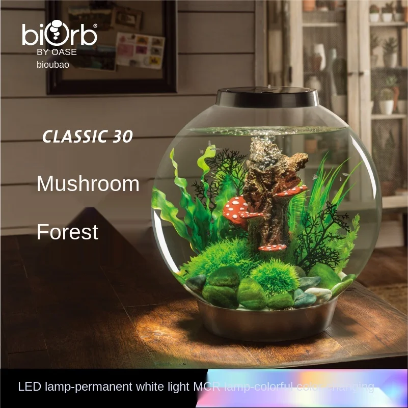 

Cy Acrylic Office round Fish Tank Living Room Creative Home Lazy Desktop Aquarium Small