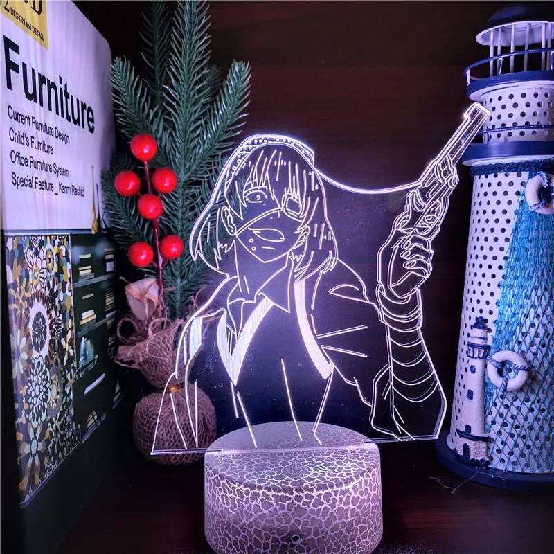 Акриловая 3d лампа Kakegurui Midari Ikishima светодиодный ночник с различными цветами