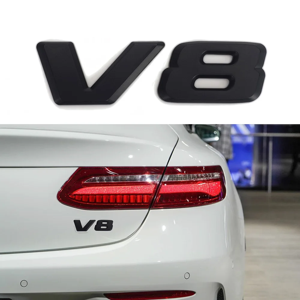 Наклейка 3D на багажник автомобиля V8 V12 буква логотип для Ford Chevrolet Buick Chrysler Mercedes Lexus