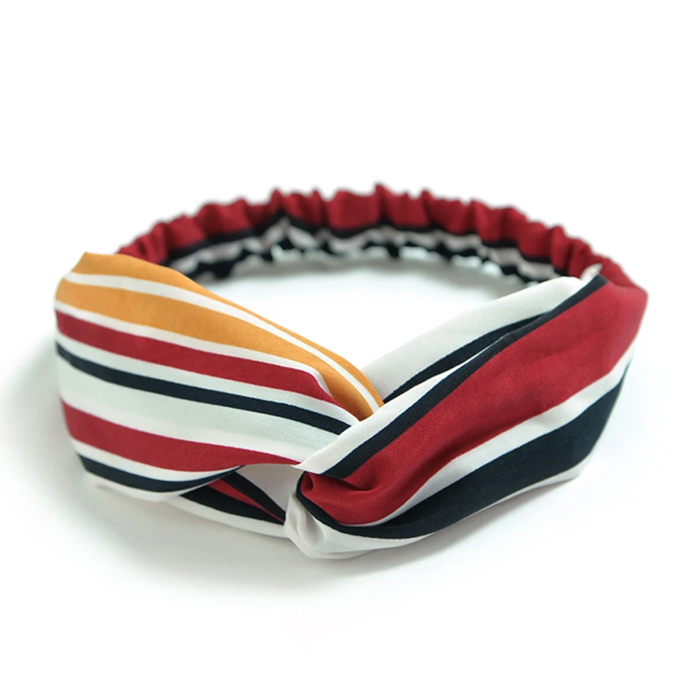 Повязка для волос с принтом женская винтажная богемная Бандана перехлёстом