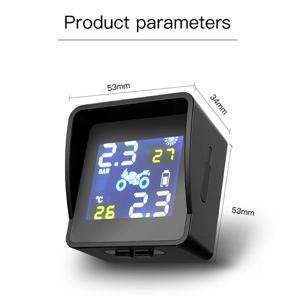 Беспроводная система контроля давления в шинах мотоцикла TPMS водонепроницаемый