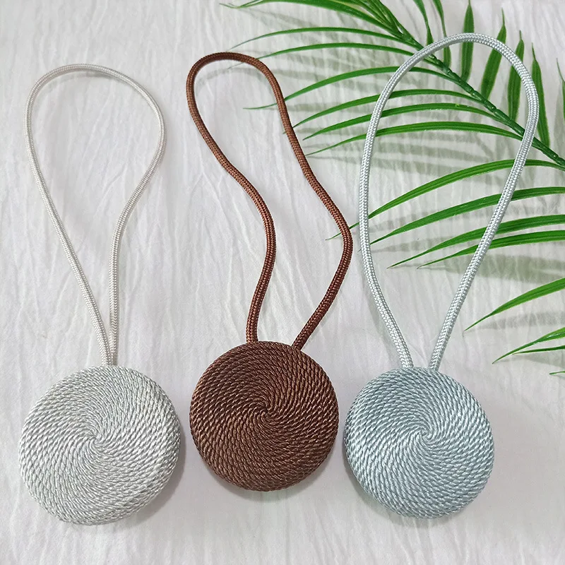 Круглая занавеска С закручивающейся тесьмой Европейский магнитный зажим