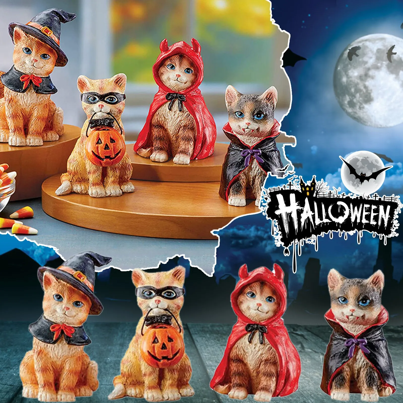 Горячая распродажа! Симпатичная Фигурка кошки вампира игрушки украшение для