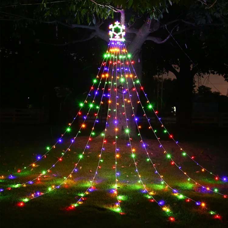 

Outdoor LED lamp string waterproof Christmas decorative lamp string color lamp curtain lamp lawn lamp star lamp