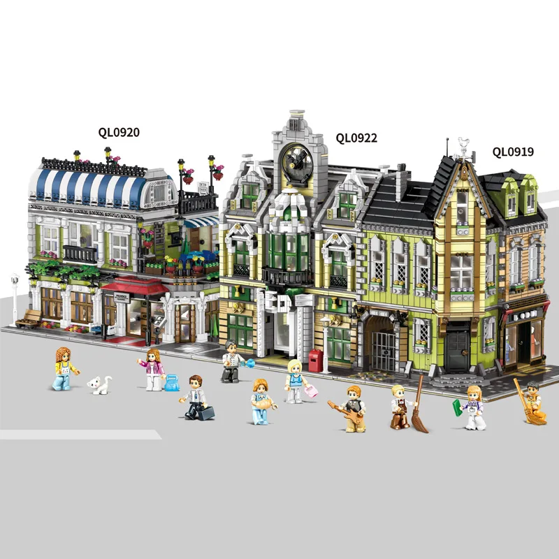 MOC 3474 шт модель City Streetview серия The bricktivy victor's lab Corner Shop Строительные блоки Кирпич детская игрушка Рождественская модель
