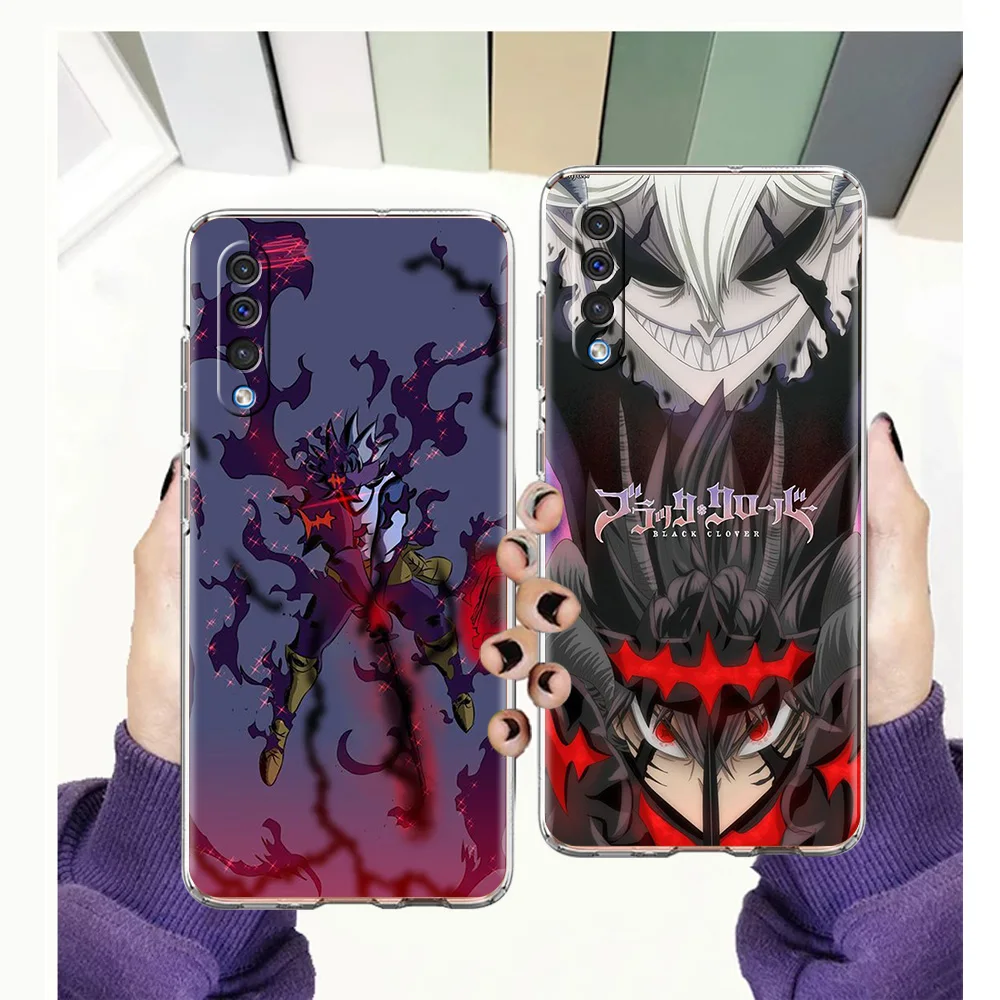 

Anime Asta Black Luxury Transparent Phone Case for Samsung Galaxy A12 A02 A03S A50 A70 A40 A10 A20 A30 Cover Silicone Shell TPU