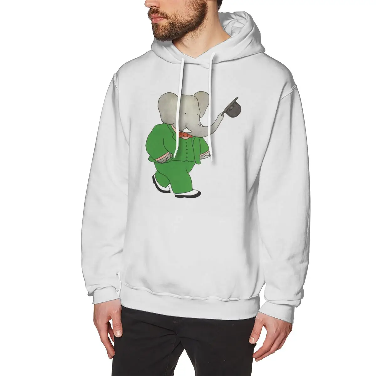 

Babar L'elephante Hoodies Man Funny Hoodie Shirt Cotton Printing Sweatshirt