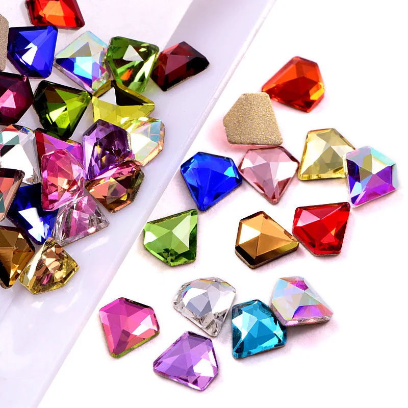 20 шт. 7 мм Стразы в форме бриллианта K9 не горячая фиксация с плоской задней