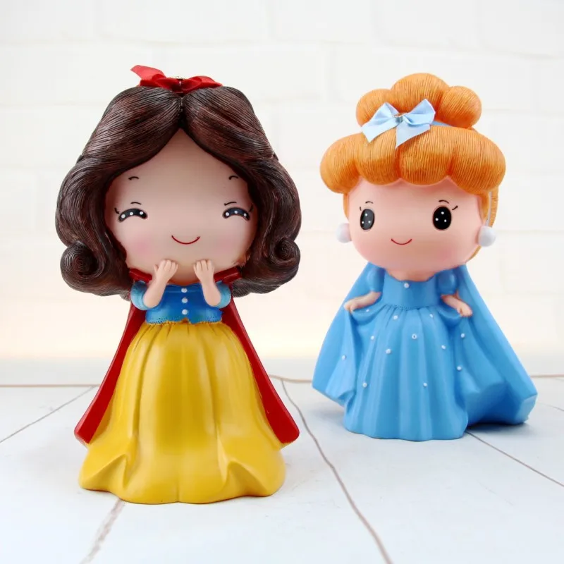 Виниловая коробка для монет и купюр с изображением принцессы русалки копилка